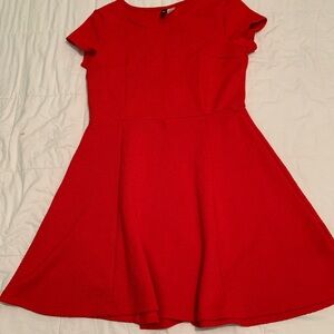 3/$10 Divided Vibrant Red  Casual Dress
